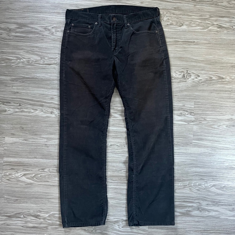 Levis 559 Relaxed Straight Corduroy Pants Mens 34x32 Black 00559-0313